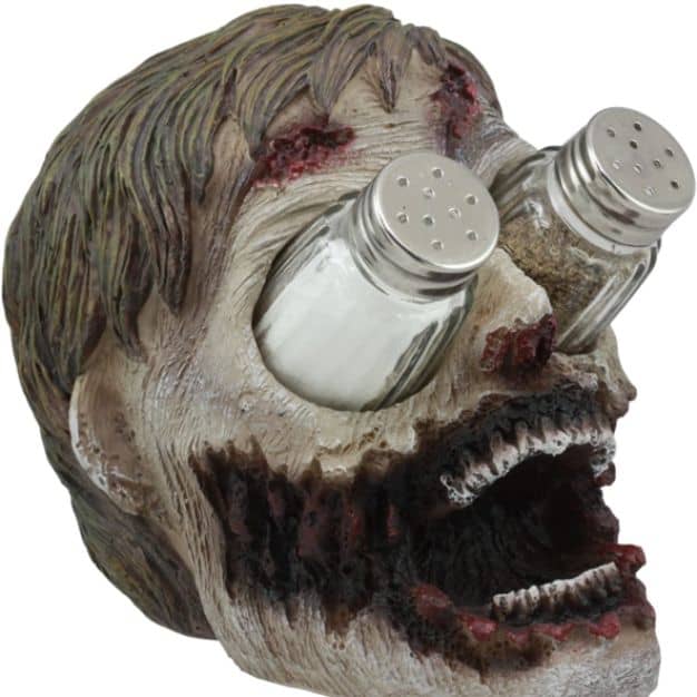Walking Undead Zombie Salt and Pepper Shakers Holder